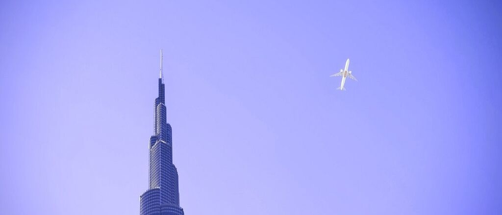 Dubai airplane tower