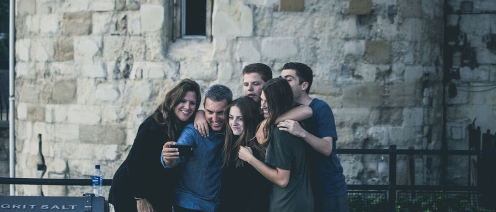 People mother family father large