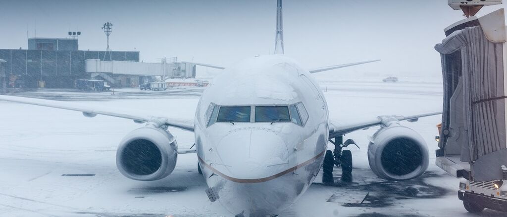 Flugzeug Schnee Winter