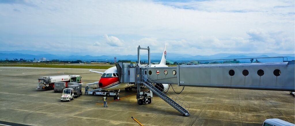 Flugzeug boarding